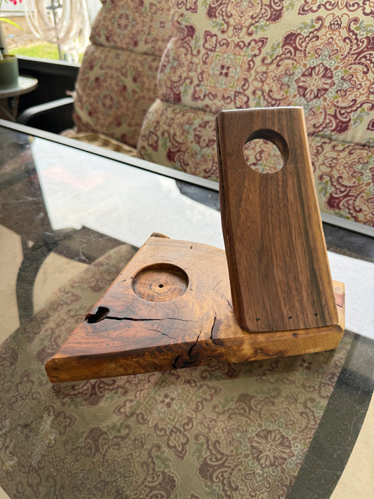 Bourbon Bottle & Glass Display Stand