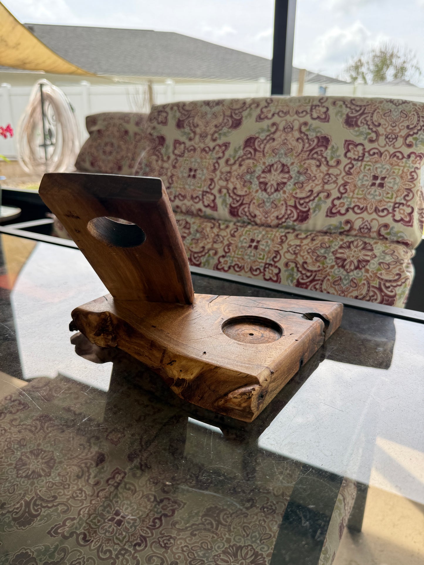 Bourbon Bottle & Glass Display Stand