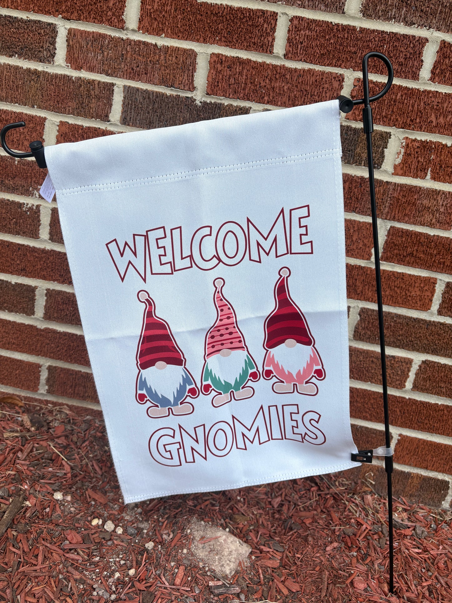 Gnomies Garden Flag
