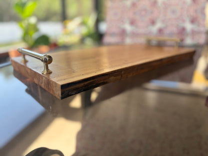 Hickory Charcuterie Board with Champagne Handles