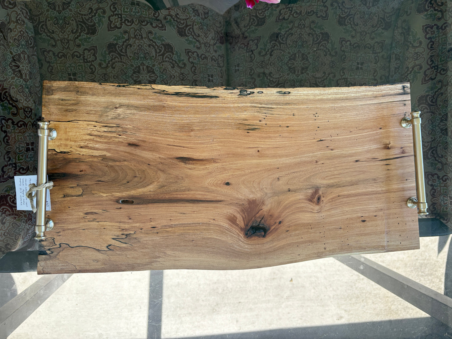 Hickory Charcuterie Board with Champagne Handles