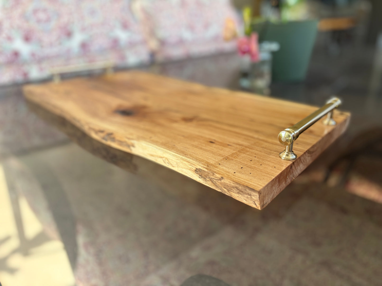 Hickory Charcuterie Board with Champagne Handles