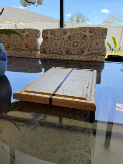 Maple and Purple Heart Cutting Board