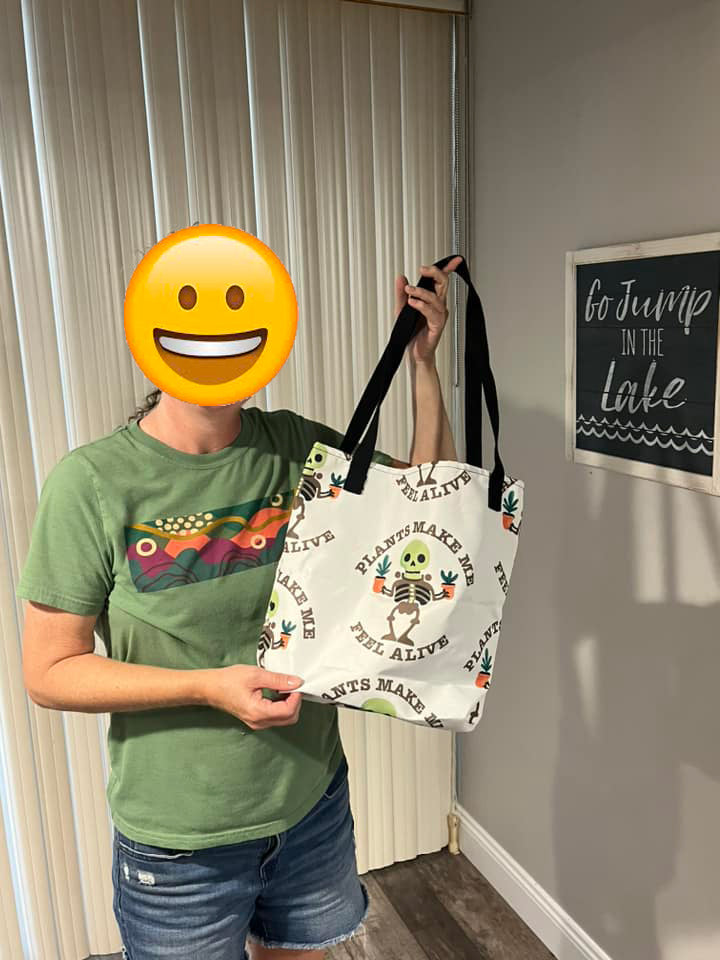 Plants Make Me Feel Alive Tote bag
