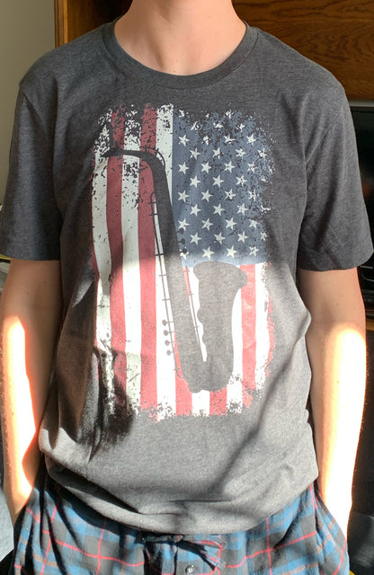 Saxophone Stars & Stripes Unisex T-Shirt