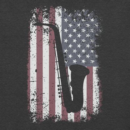 Saxophone Stars & Stripes Unisex T-Shirt