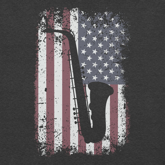 Saxophone Stars & Stripes Unisex T-Shirt