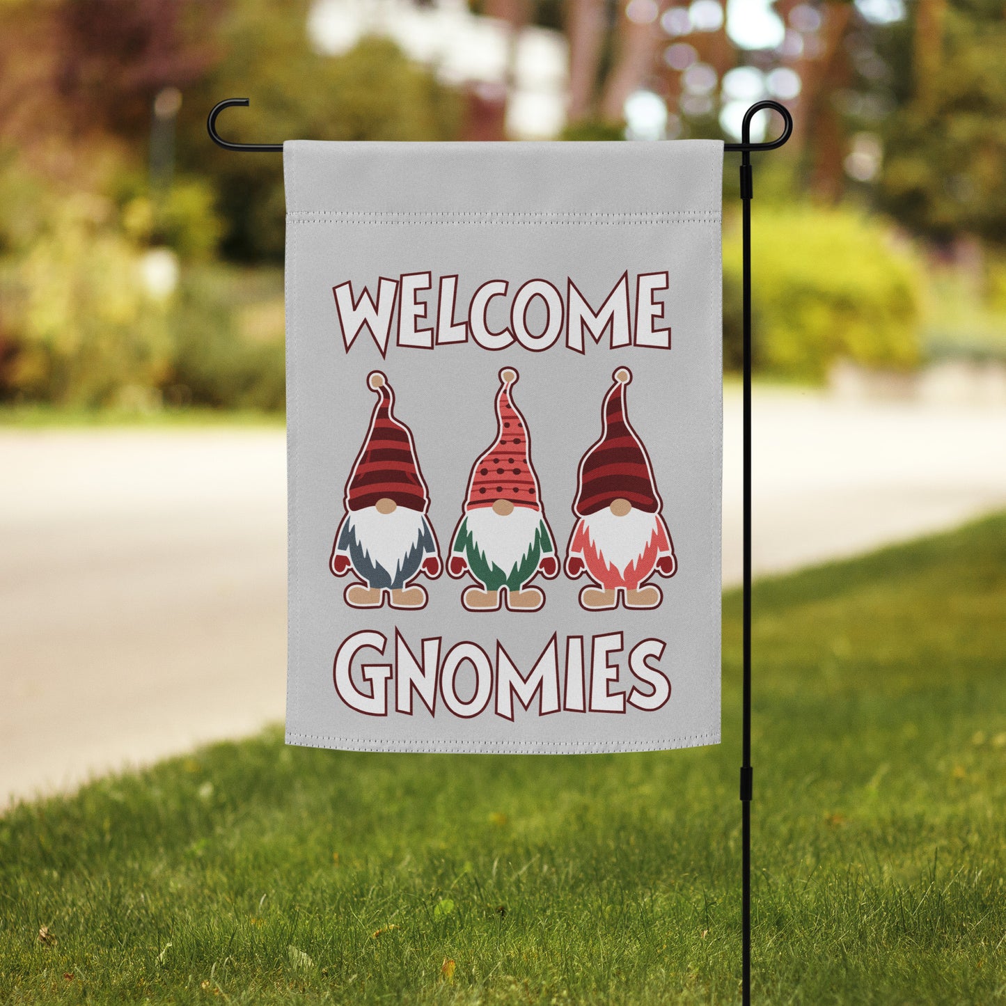 Gnomies Garden Flag