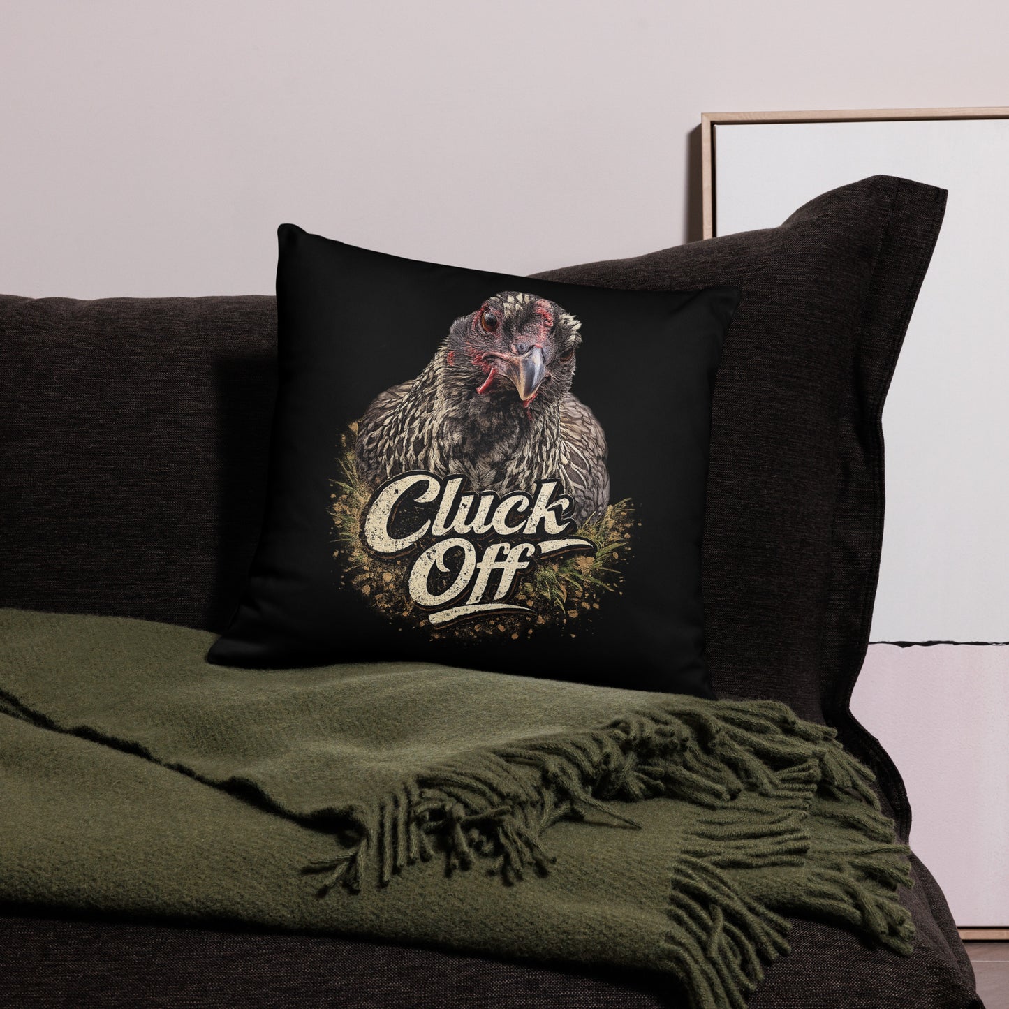 Cluck Off Pillow