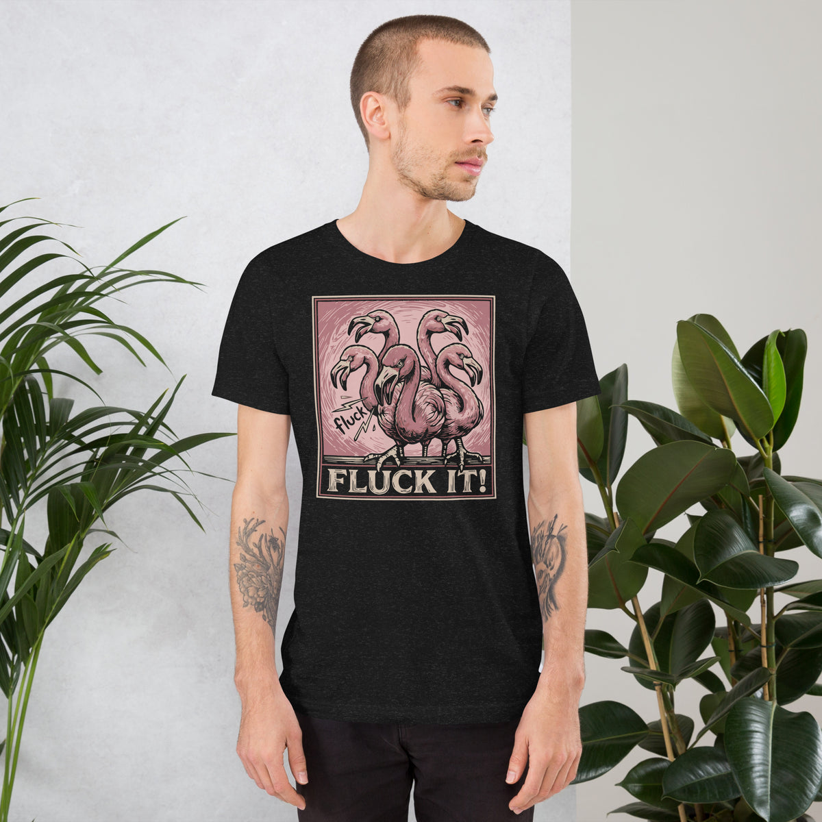 Fluck It Flamingos Unisex T-shirt