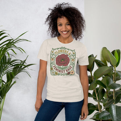 Flowers & Feminist Rage Unisex T-Shirt