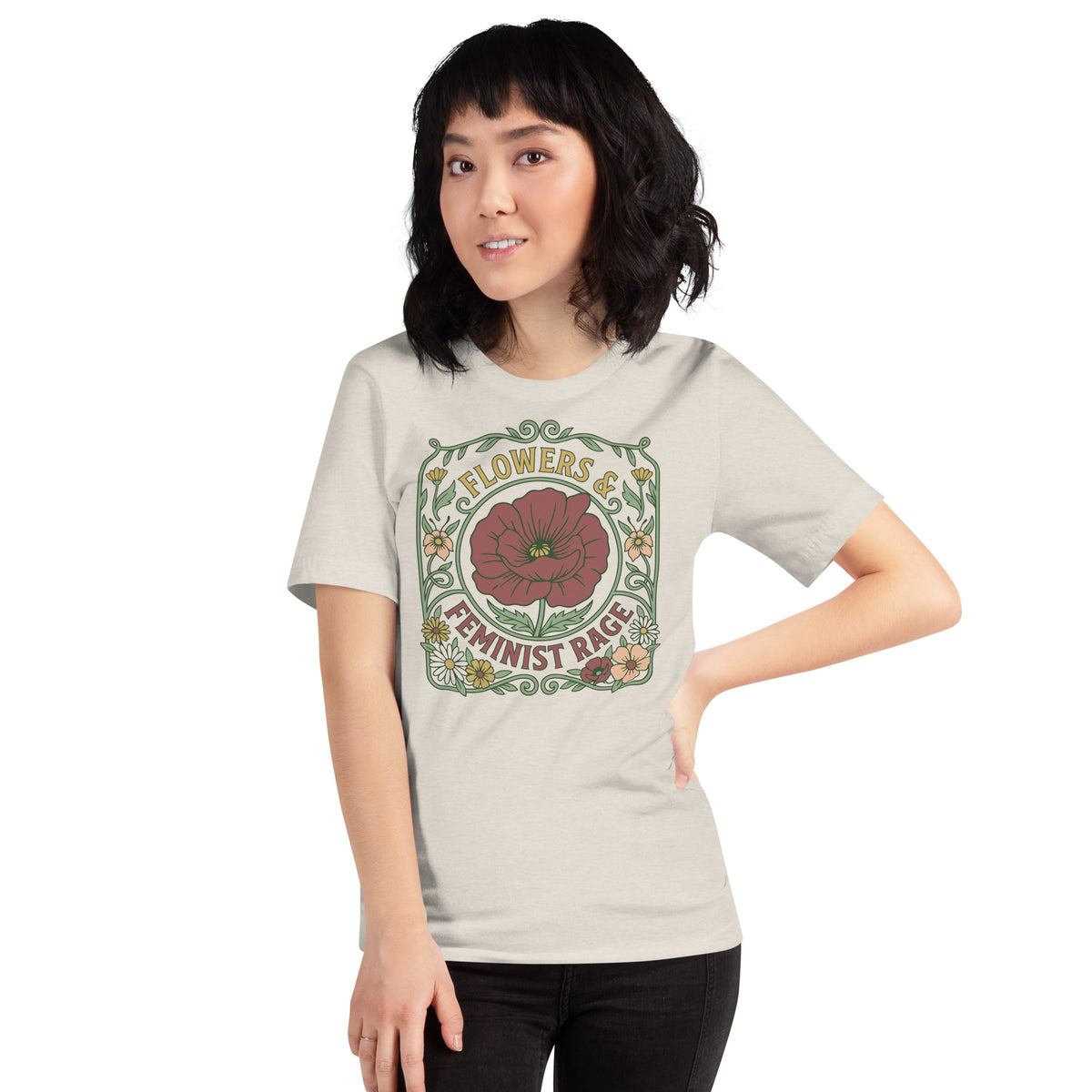Flowers & Feminist Rage Unisex T-Shirt
